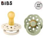 BIBS M BOHEME 2-PACK IVORY & SAGE Smoczek Uspokajający kauczuk Hevea