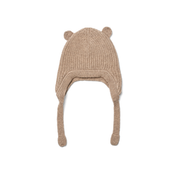 Liewood – Czapeczka niemowlęca z uszkami, 6-9 miesięcy - dzianinowa, wełna merino i bawełna certyfikowana, jesień zima