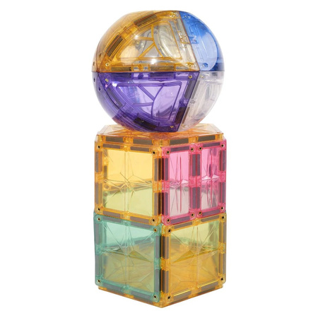 Cleverclixx Klocki magnetyczne Small Curved 34 el.