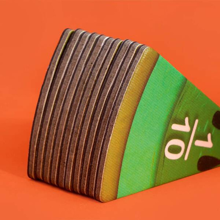 mierEdu Układanka matematyczna do nauki ułamków - Yummy Food