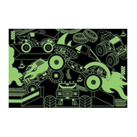Mudpuppy Puzzle świecące w ciemności Monster truck