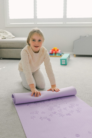 Buki Mata do jogi dla dzieci - fioletowa