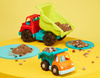 B.toys Dump Truck Duo – zestaw dwóch wywrotek z OLBRZYMIĄ ciężarówką Colossal Cruiser