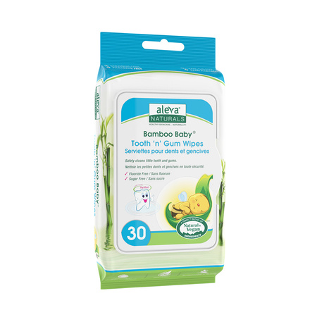 Aleva Bamboo Baby Bambusowe Chusteczki do Ząbków