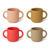 Liewood silikonowy kubek zestaw Gene 4-pack Apple red/tuscany rose