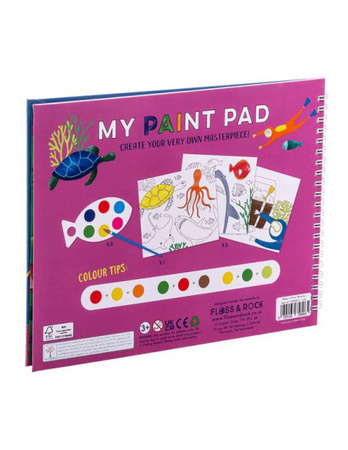 Podwodny Świat Kreatywne Kolorowanki z Farbkami Floss & Rock