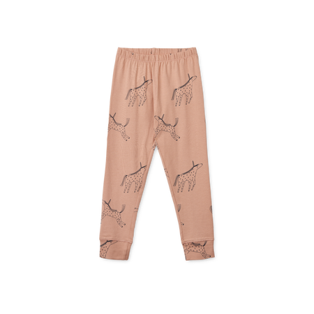 Liewood – Piżama dziecięca dziewczęca z falbankami, bawełna organiczna, długa, jesienna - rozmiar 110 – wyprzedaż