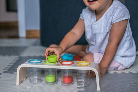 Janod Drewniana układanka sortowanie kolorów