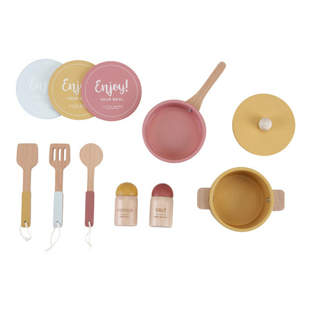 Little Dutch Duża kuchnia drewniana pastelowa Miętowa, FSC, 3+