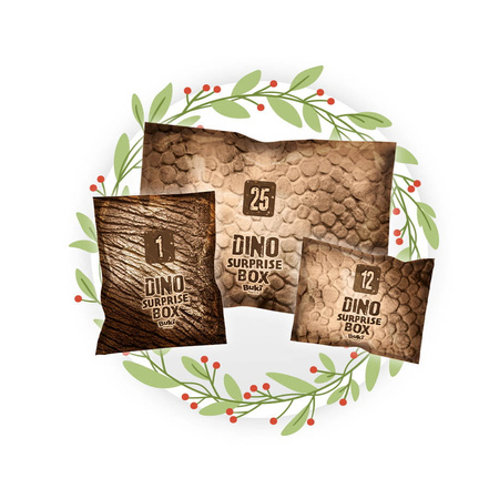 Buki Pudełko 25 niespodzianek z dinozaurami
