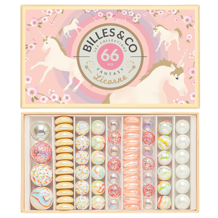 Billes & Co, Szklane kulki JEDNOROŻCE BOX