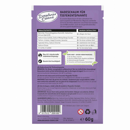 Pianka do kąpieli NIE, NIE DZISIAJ – jaśmin, magnolia, wanilia dla głębokiego relaksu – DRESDNER ESSENZ