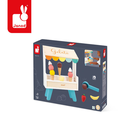 Janod Drewniane stoisko z lodami 3+ Lodziarnia