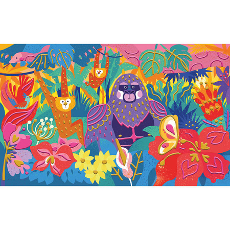 Zestaw kreatywny Malowanie farbami 3D Dżungla 7+, Janod