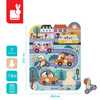 Puzzle drewniane W mieście 6 elementów, 18 m+, Janod