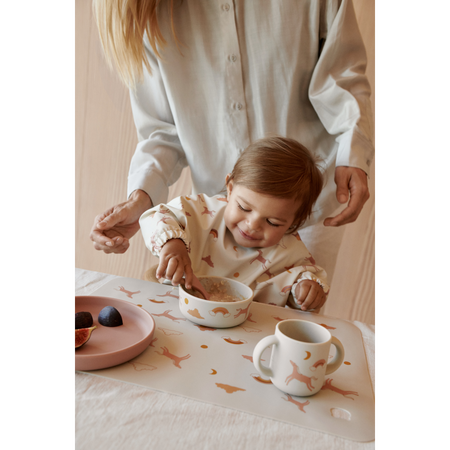 Liewood silikonowy zestaw obiadowy naczyń dla dzieci, Vivi Dream / Ecru