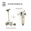 SCOOTANDRIDE Highwaykick 3S Hulajnoga z systemem sterowania 2w1 i kółkami LED składana 3+ Ash