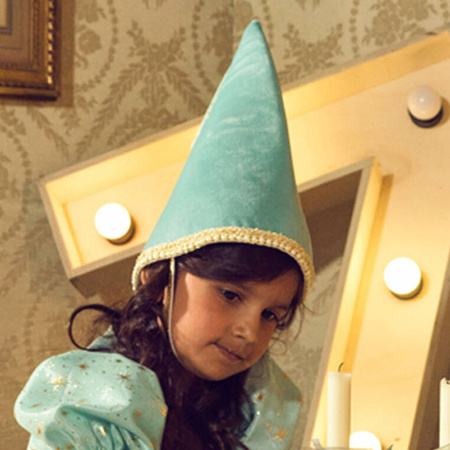 Souza! Czapka Wróżki Victoria – błękitna z tiulowym trenem w gwiazdki, dla dziewczynki 4–10 lat