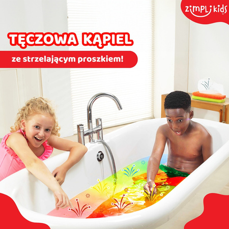 Strzelający proszek do kąpieli Crackle Baff Colours 6 użyć 6 kolorów 3+, Zimpli Kids