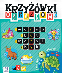 Krzyżówki książeczka obrazkowe z wesołym żółwikiem. Od 6 lat