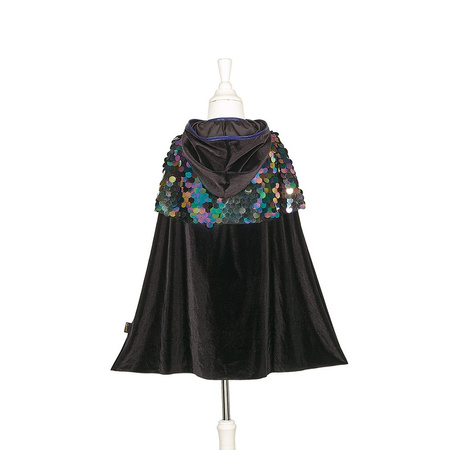 Souza! Peleryna czarna z kapturem i cekinową narzutką kostium Bella