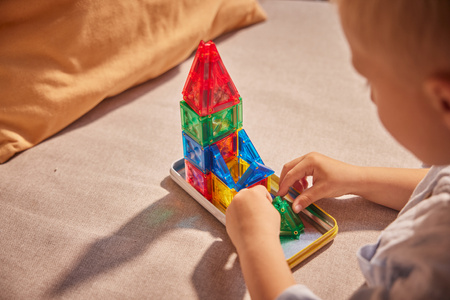 Cleverclixx - Klocki magnetyczne Mini Tiles Pack Intense - 28 el.