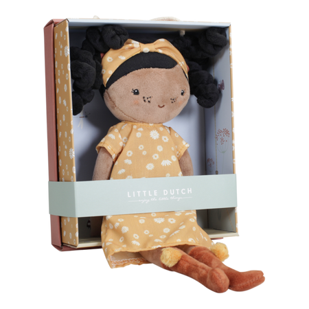 Little Dutch Lalka Evi 35 cm – miękka przytulanka w żółtej sukience