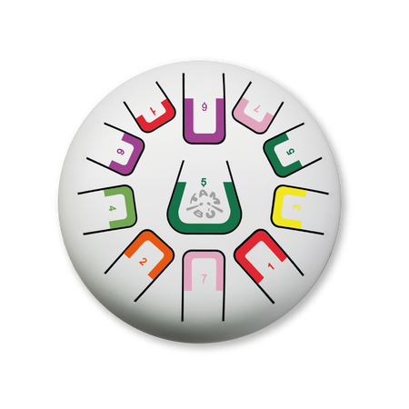 Bębenek językowy Tambu -Biały Mat -11 tonów| Instrument dla dzieci i dorosłych