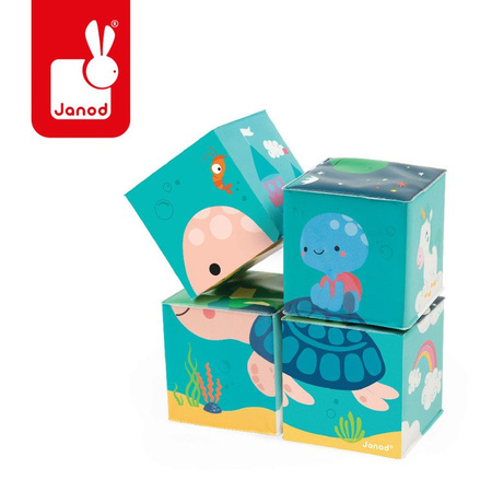 Klocki do kąpieli puzzle 6w1 Zwierzątka 4 elementy