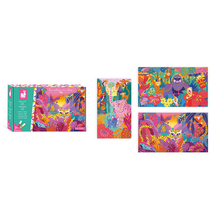 Zestaw kreatywny Malowanie farbami 3D Dżungla 7+, Janod