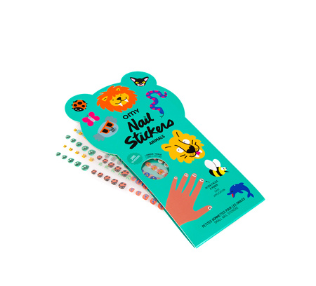 Omy Naklejki na paznokcie dla dzieci ZWIERZĘTA - 200 sztuk