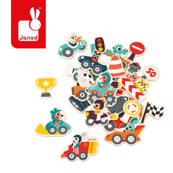 Magnesy Samochody 24 szt. 2+, Janod