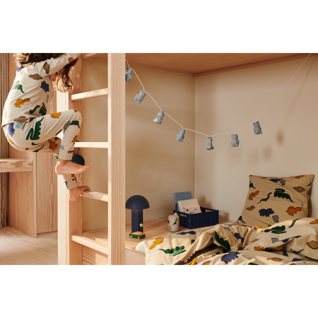 Liewood – Piżama dziecięca chłopięca w dinozaury, bawełna organiczna, długa, jesienna - 104 – wyprzedaż