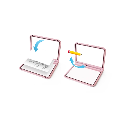 Podświetlany tablet rysunkowy +5 Kidydraw Pro Kidywolf różowy - Kreatywny zestaw do projektowania mody