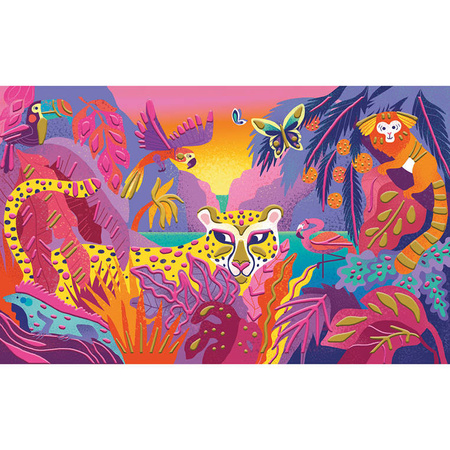 Zestaw kreatywny Malowanie farbami 3D Dżungla 7+, Janod