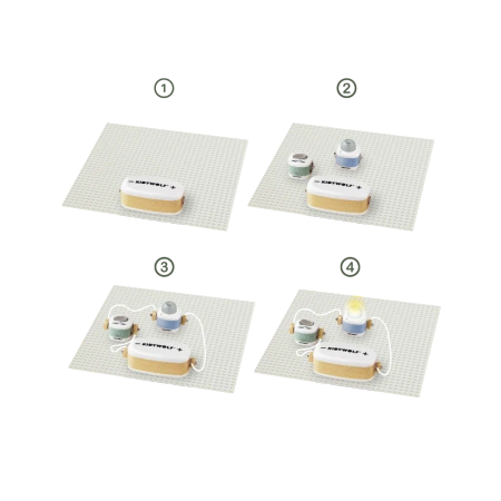 Kidywolf - zestaw elektroniczny dla dzieci 6+ , starter| Budowanie obwodów | Nauka STEM przez zabawę