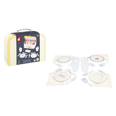 Janod Zestaw piknikowy w walizce z akcesoriami 24 el. Shiny Grandma 3+