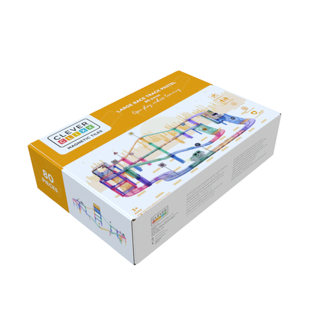 Cleverclixx Klocki magnetyczne Race Pastel 80 el.