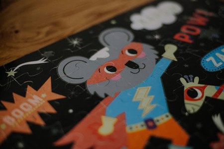 Mudpuppy Puzzle świecące w ciemności Superbohaterowie 100 elementów 5+