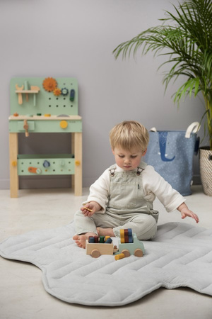 Trixie Zwierzęta Drewniany samochód z przyczepą