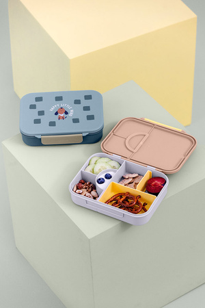 Lassig Lunchbox, śniadaniówka z przegródkami Pattern Party Blue/green