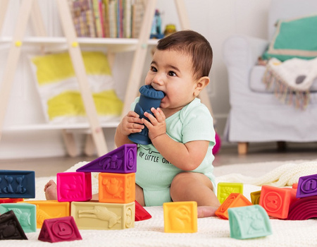 B.toys Klocki miękkie - zestaw duży - Miętowy