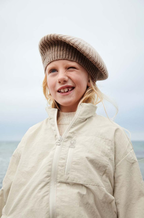 Liewood beret dla dzieci 100% wełna, 3-4 lata, Oat melange Borg Beret Hat