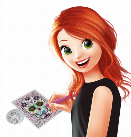 Buki Mozaiki z kryształków - MEKSYKAŃSKA MASKA