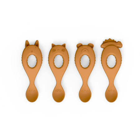 Liewood Livia Silicone Spoon 4 pack mustard, łyżki