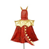 Souza! Kostium peleryna z kapturem - maską czerwony smok Red dragon 4-7 lat, strój dla chłopca