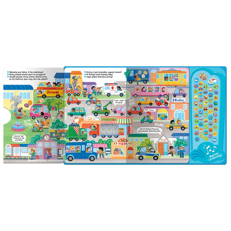 Słuchaj i oglądaj! Książka dźwiękowa dla dzieci. Pojazdy. Ponad 50 dźwięków