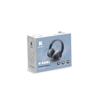 Kidywolf – słuchawki bezprzewodowe, bezpieczne dla dzieci 8+ z ograniczeniem głośności 85 dB | niebieskie