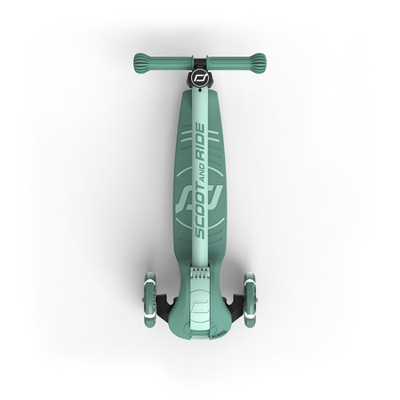 SCOOTANDRIDE Highwaykick 3S Hulajnoga z systemem sterowania 2w1 i kółkami LED składana 3+ Forest
