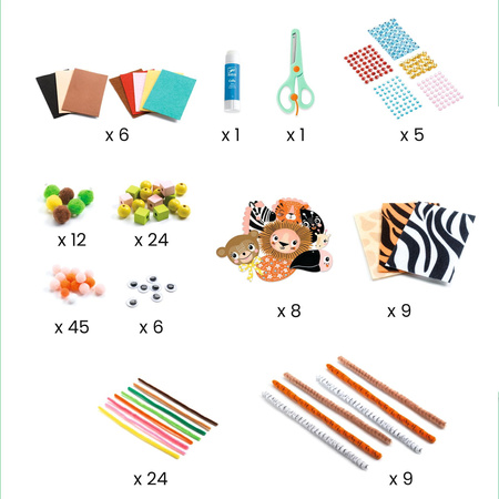 Djeco Zestaw art. KREATYWNE PUDEŁKO DŻUNGLA